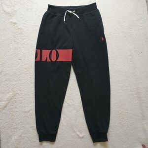 Polo Ralph Lauren Jogger Sweatpants Youth Boys L 14-16 Black Drawstring Pony